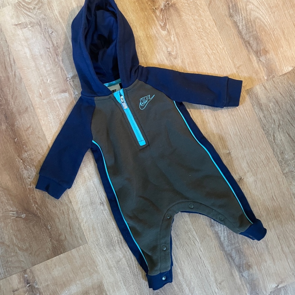 Nike Baby Navy and Brown One Piece